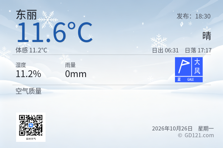 东丽天气预报图片