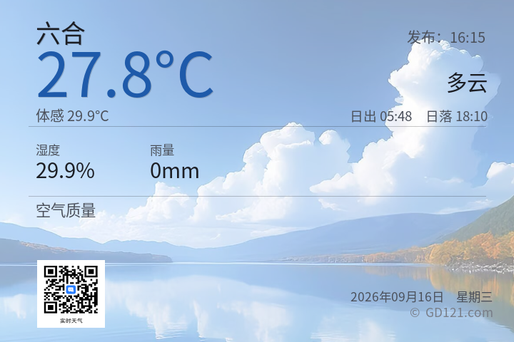六合天气预报图片
