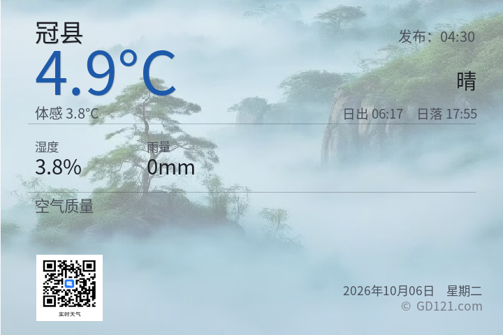 冠县天气预报图片