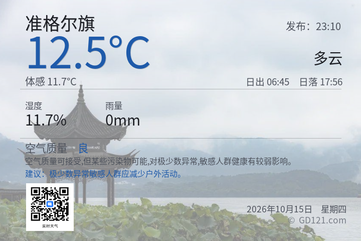 准格尔旗天气预报图片
