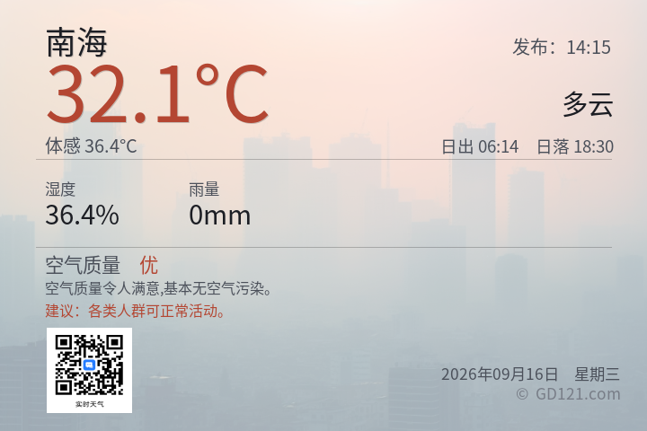 南海天气预报图片