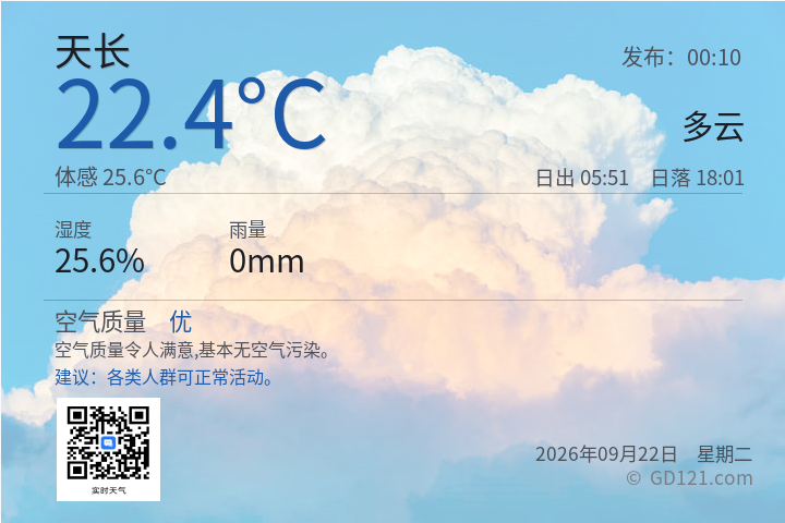 天长天气预报图片