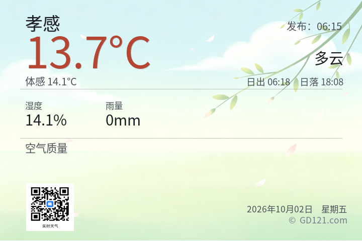 孝感天气预报图片