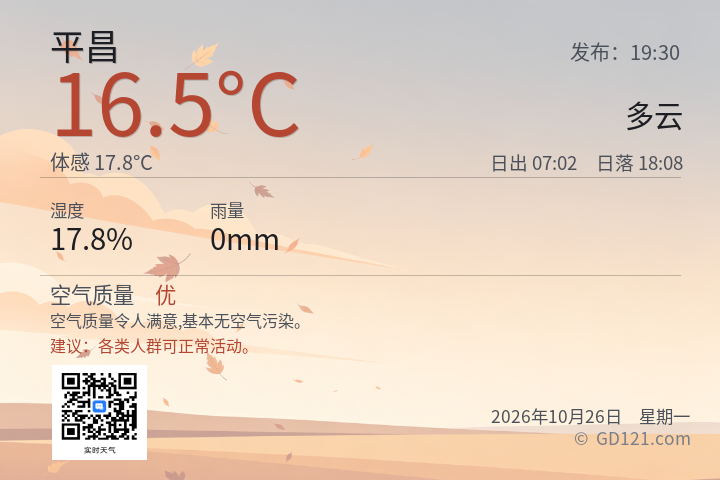 平昌天气预报图片