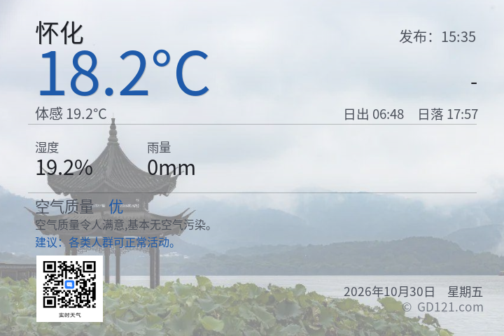 怀化天气预报图片