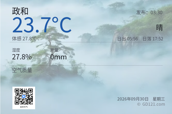 政和天气预报图片