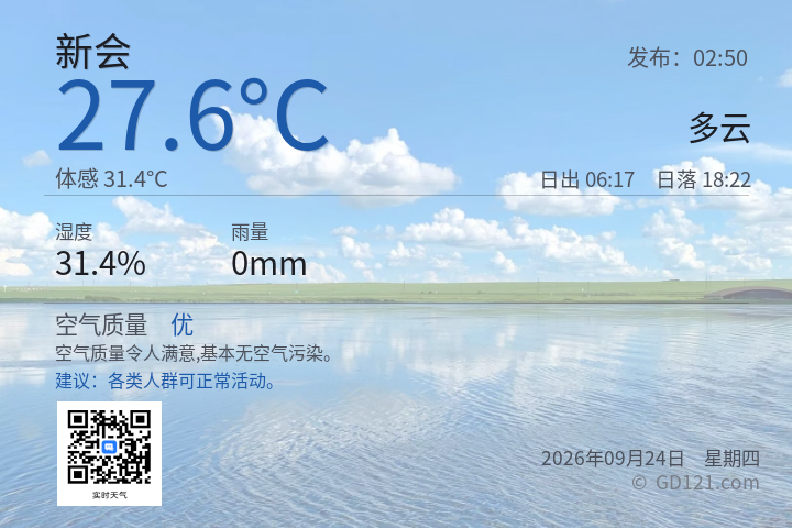 新会天气预报图片