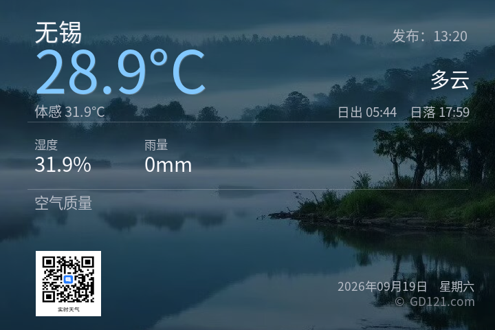无锡天气预报图片