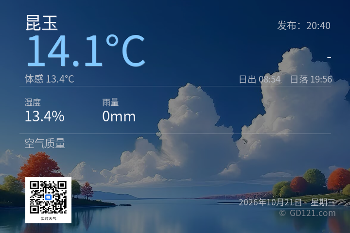 昆玉天气预报图片