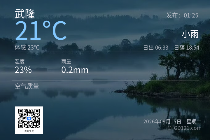 武隆天气预报图片
