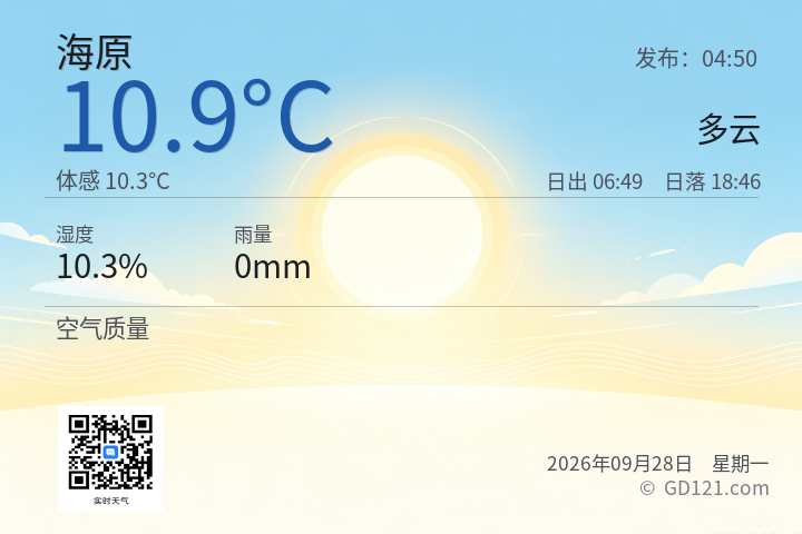 海原天气预报图片