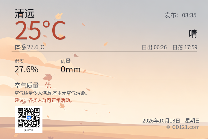 清远天气预报图片