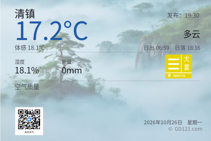 清镇天气预报图片