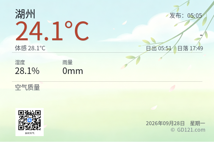 湖州天气预报图片
