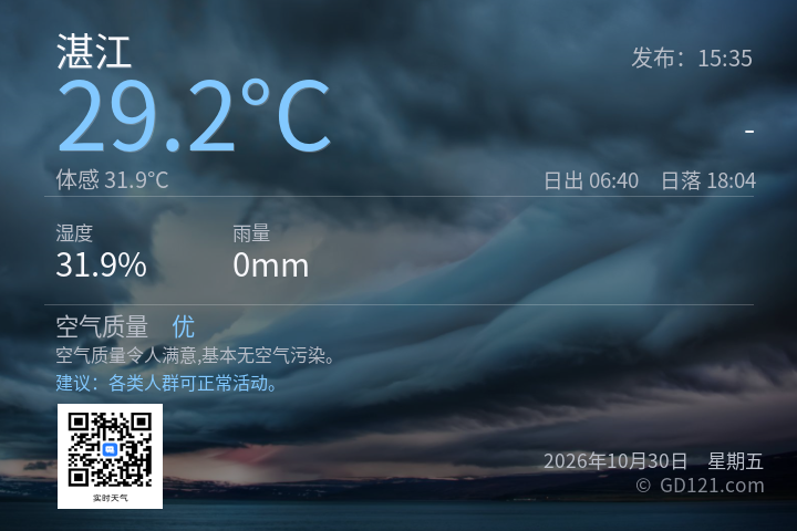 湛江天气预报图片