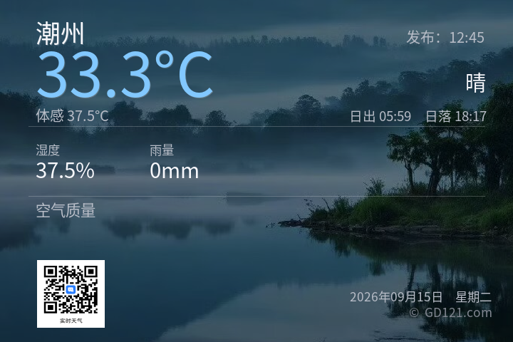 潮州天气预报图片