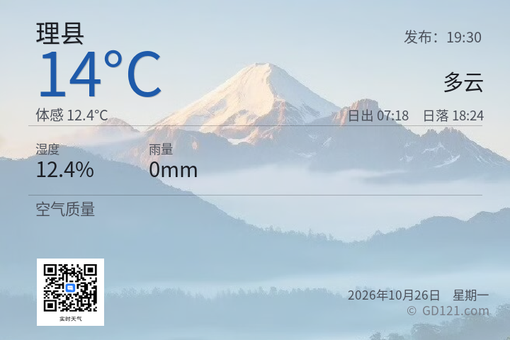 理县天气预报图片