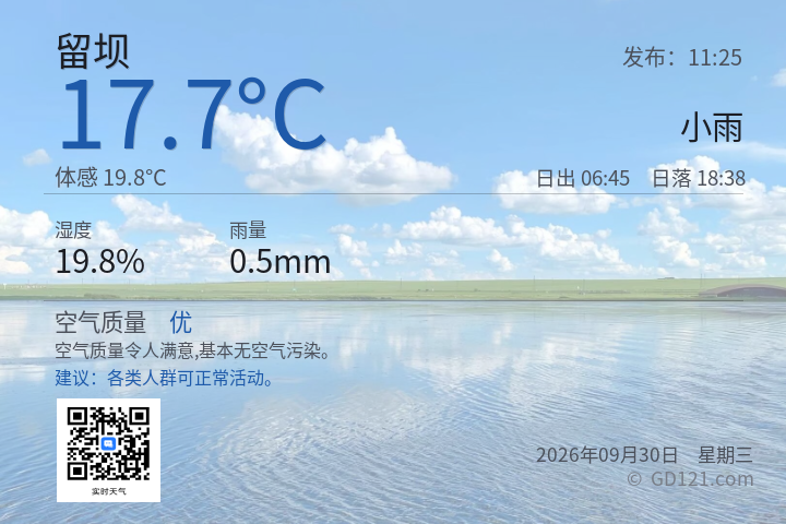 留坝天气预报图片