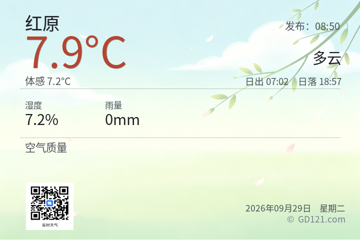 红原天气预报图片