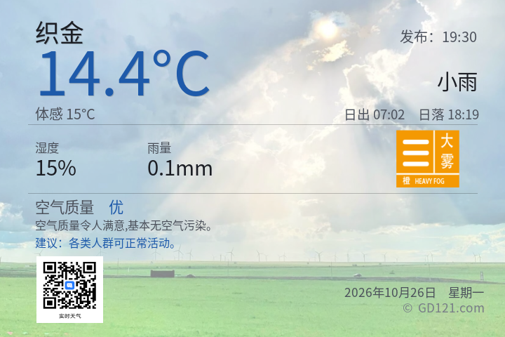 织金天气预报图片