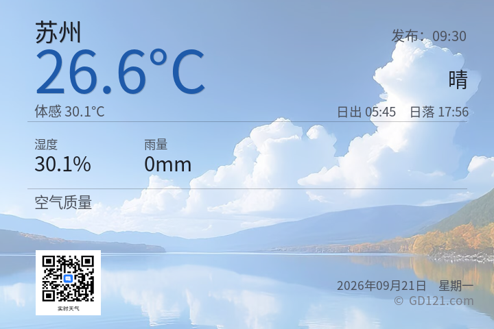 苏州天气预报图片