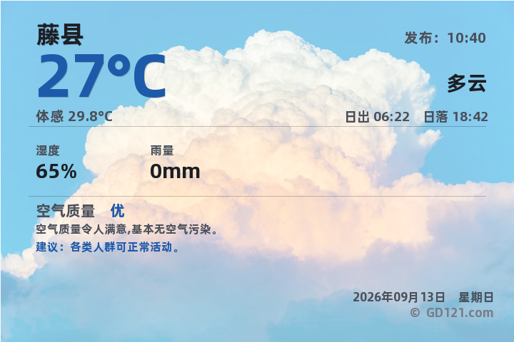 藤县天气预报图片