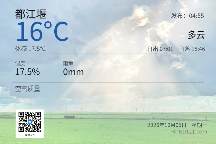 都江堰天气预报图片