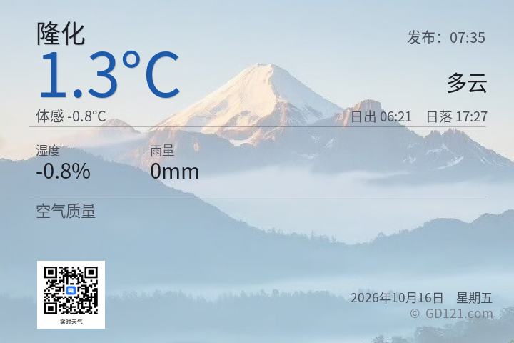 隆化天气预报图片