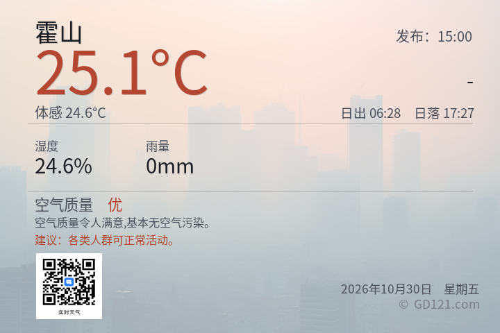 霍山天气预报图片
