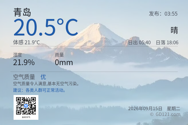 青岛天气预报图片